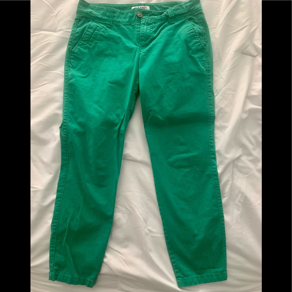 Green Old Navy Boyfriend trouser.